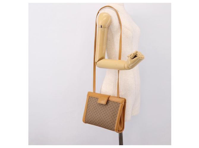 GUCCI Micro GG Canvas Shoulder Bag PVC Beige Gold Tone 004 113 0364 - vista 22