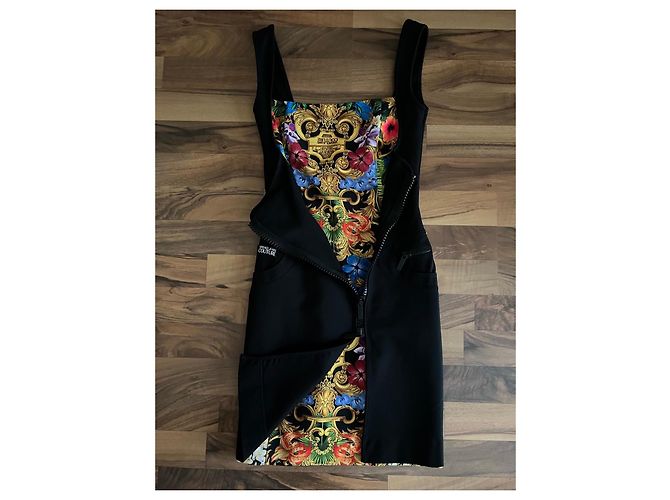 Versace Jeans Couture Schwarzes Barock-Print Kleid Mehrfarben - Ansicht 3