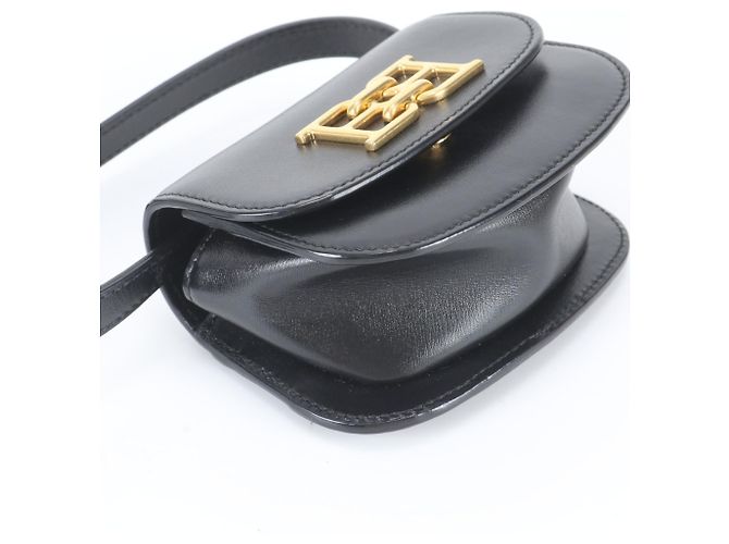 Bolsa Tiracolo em Couro Bally B Chain Preto - vista 4