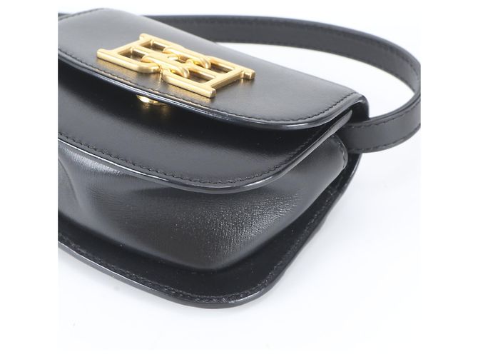 Bolsa Tiracolo em Couro Bally B Chain Preto - vista 5