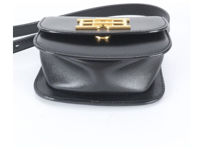 Bolsa Tiracolo em Couro Bally B Chain Preto - vista 6