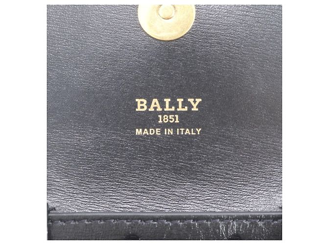 Bolsa Tiracolo em Couro Bally B Chain Preto - vista 8