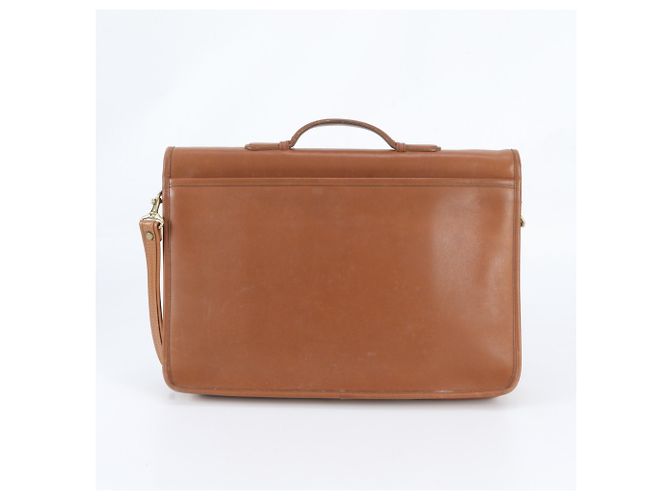 Borsa a tracolla 2-Way Shoulder Bag Tote Coach Old Turnlock 5265 in pelle Marrone - vista 4
