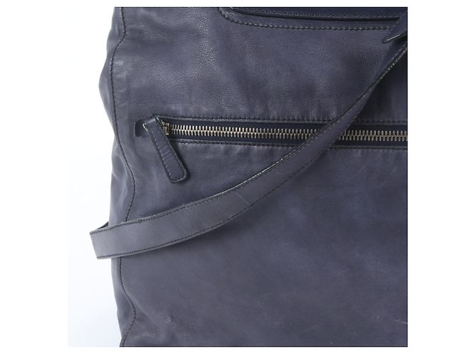 Borsa a tracolla 2-Way in pelle Miu Miu Blu navy - vista 3