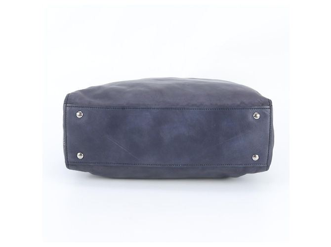 Borsa a tracolla 2-Way in pelle Miu Miu Blu navy - vista 7