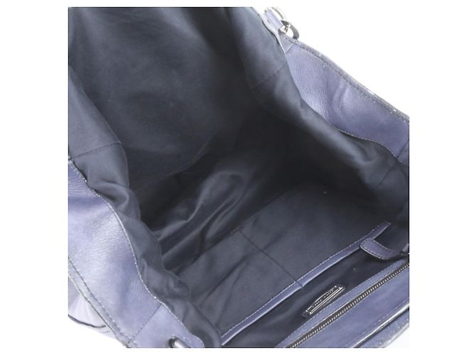 Borsa a tracolla 2-Way in pelle Miu Miu Blu navy - vista 8