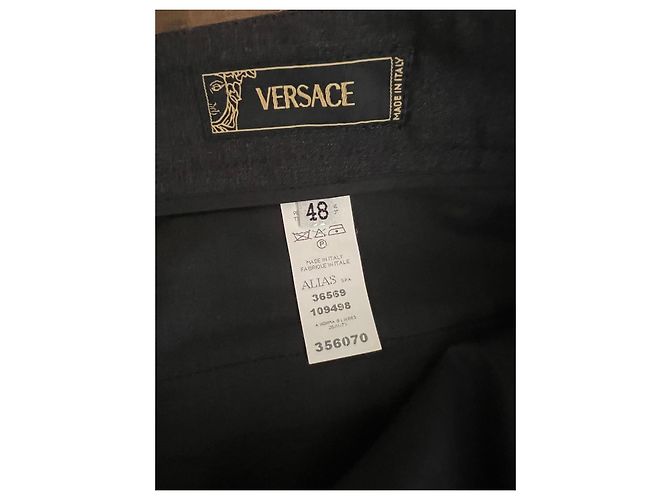 Versace Herren Wollhose Anthrazitgrau - Ansicht 5