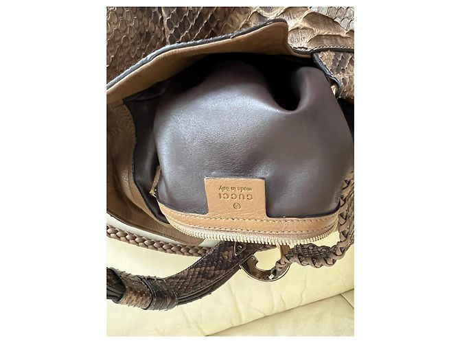 Bolso Gucci de piel de pitón marrón Castaño - vista 12