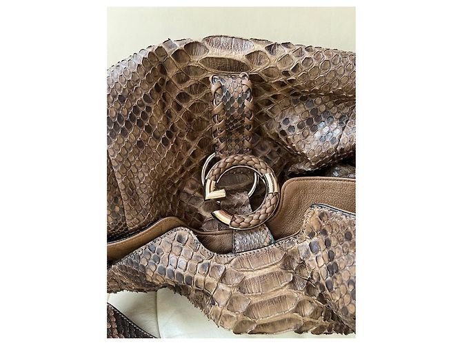 Bolso Gucci de piel de pitón marrón Castaño - vista 3