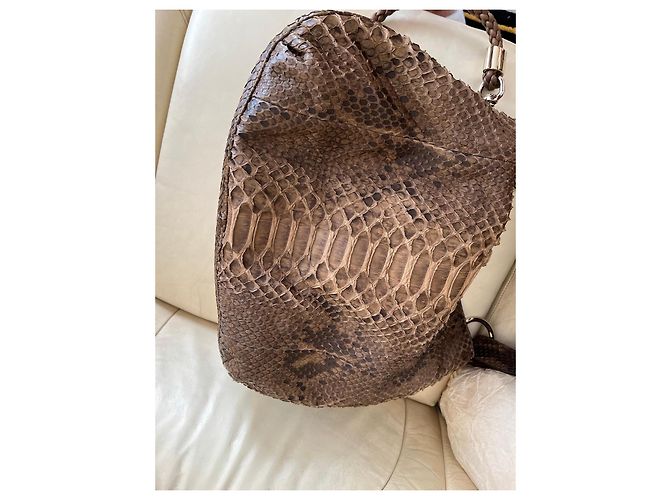 Bolso Gucci de piel de pitón marrón Castaño - vista 4