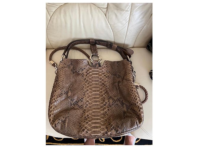 Bolso Gucci de piel de pitón marrón Castaño - vista 6