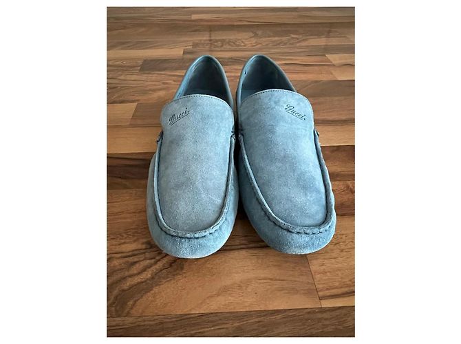 Gucci Mocassini in camoscio azzurro Blu chiaro - vista 2