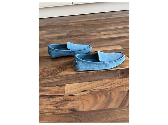 Gucci Mocassini in camoscio azzurro Blu chiaro - vista 6