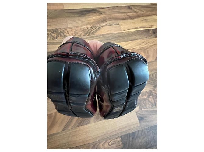 Prada Leder Loafer Herren Bordeauxrot - Ansicht 6