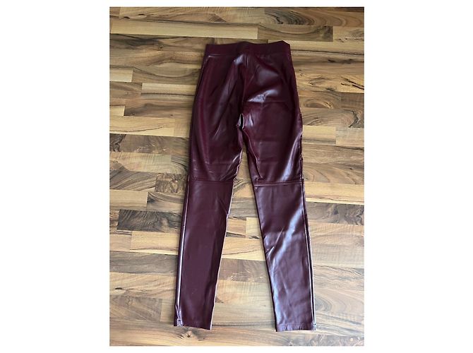 Wolford Kunstlederhose - Bordeauxrot - Ansicht 2