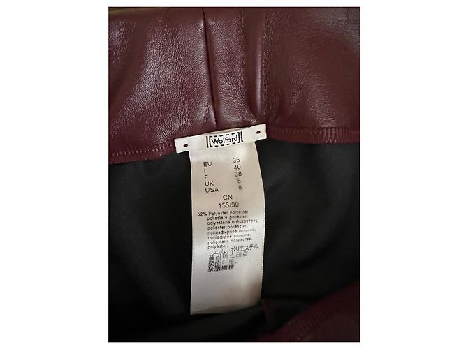 Wolford Kunstlederhose - Bordeauxrot - Ansicht 3