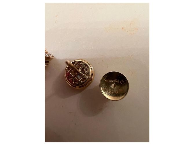 Bucherer Orecchini a lobo oro giallo 750 e diamanti D'oro - vista 4