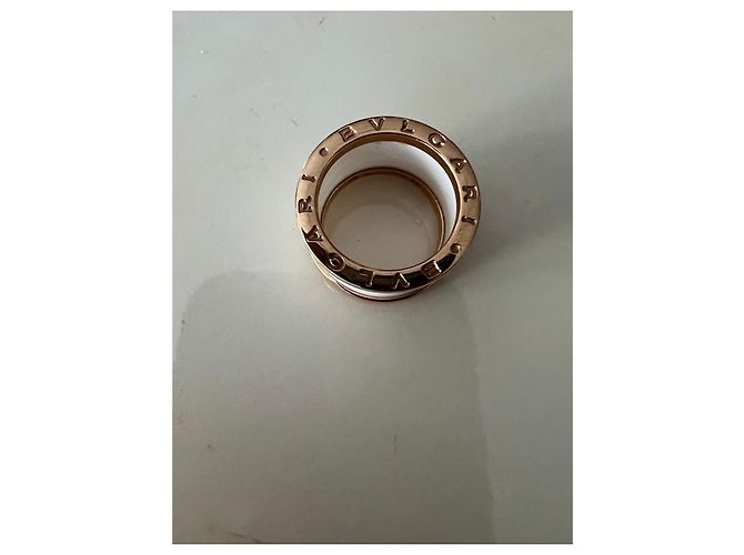 Bulgari B.zero1 Ring aus 18K Roségold und weißer Keramik Golden - Ansicht 2