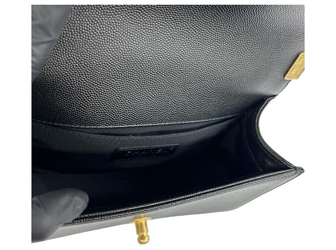 Bolso de hombro Chanel Boy Coco Mark Negro - vista 9