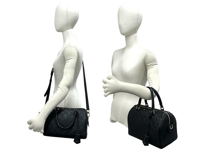 Borsa Louis Vuitton Speedy Bandoulière 25 Nero - vista 2