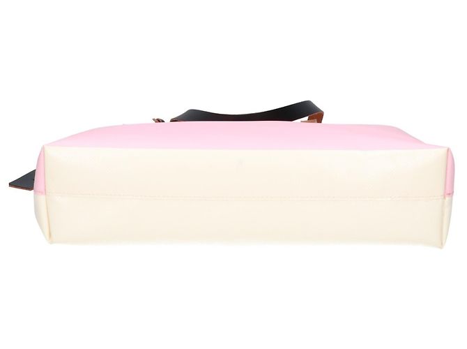 Marni Logo Tote Bag in Pink und Ivory Roh - Ansicht 5