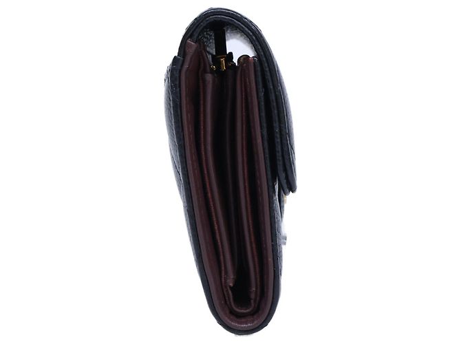 Portafoglio Tri-Fold Chanel in vitello granulato nero - vista 4