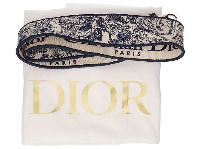 Borsa Christian Dior LADY D-LITE Medium Toile de Jouy Embroidery Blu - vista 7