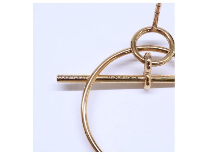 Hermès Hermes 18K Pink Gold Echappé PM Kreis-Motiv Ohrringe Golden - Ansicht 5