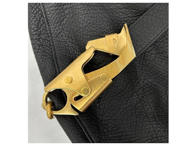 Borsa Burberry Knight - Grande borsa a tracolla nera Nero - vista 8