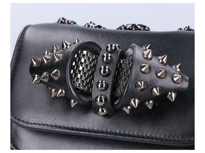 Borsa a tracolla Christian Louboutin Spike Stud Sweet Charity Nero - vista 9