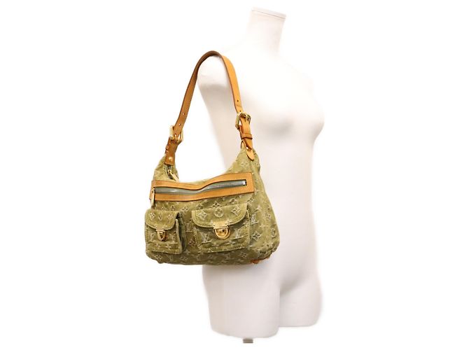 Borsa a tracolla Louis Vuitton Monogram Denim Cachi - vista 14