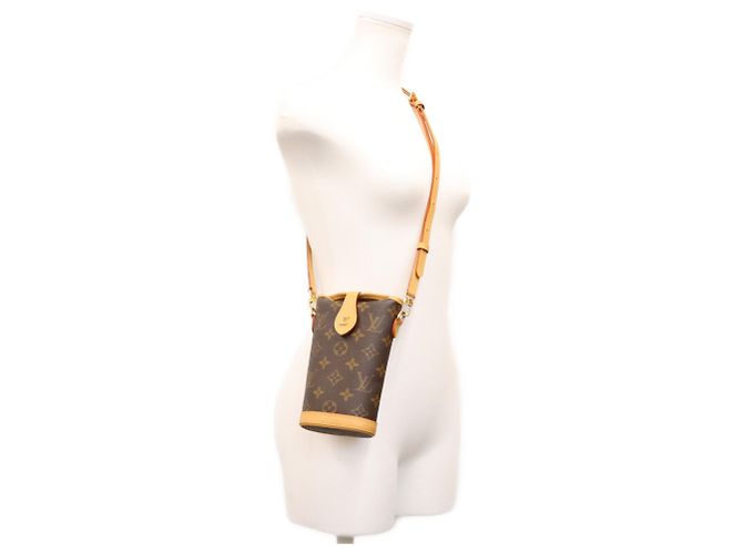 Bolso de hombro Louis Vuitton Monogram Fold Me Pouch Castaño - vista 11
