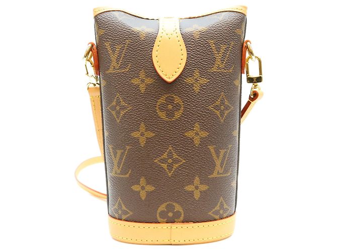 Bolso de hombro Louis Vuitton Monogram Fold Me Pouch Castaño - vista 3