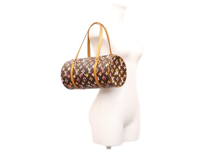 Borsa Louis Vuitton Monogram Watercolor Papillon 30 Marrone - vista 15