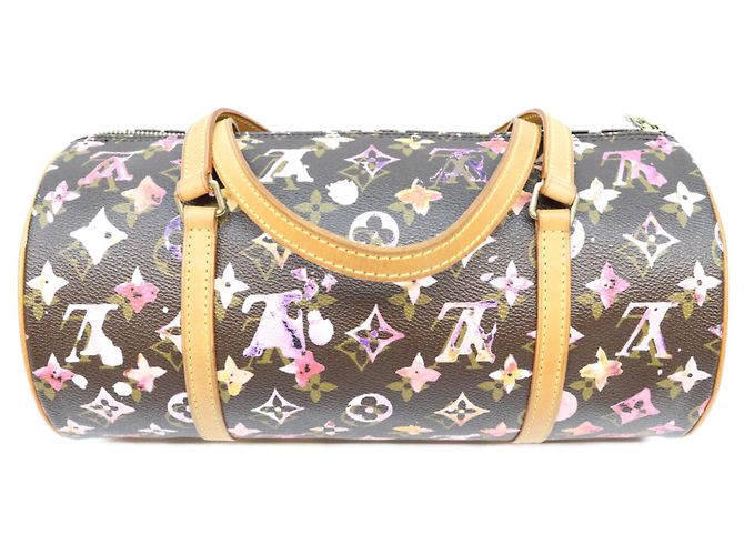 Borsa Louis Vuitton Monogram Watercolor Papillon 30 Marrone - vista 3