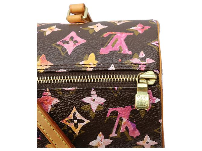 Borsa Louis Vuitton Monogram Watercolor Papillon 30 Marrone - vista 7