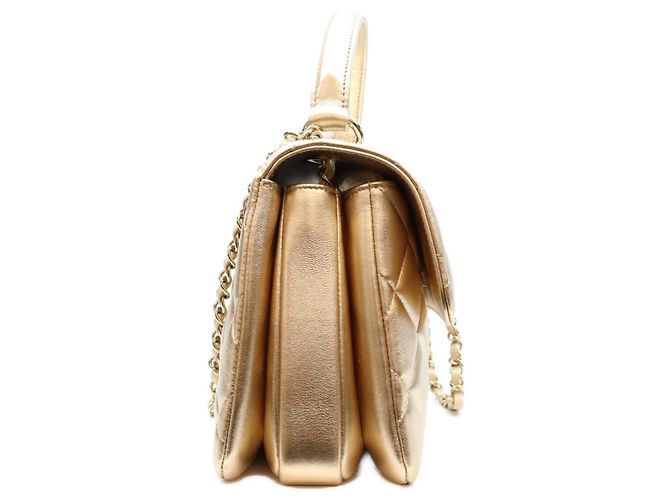 Borsa a tracolla Chanel Gold Trendy CC Small D'oro - vista 4