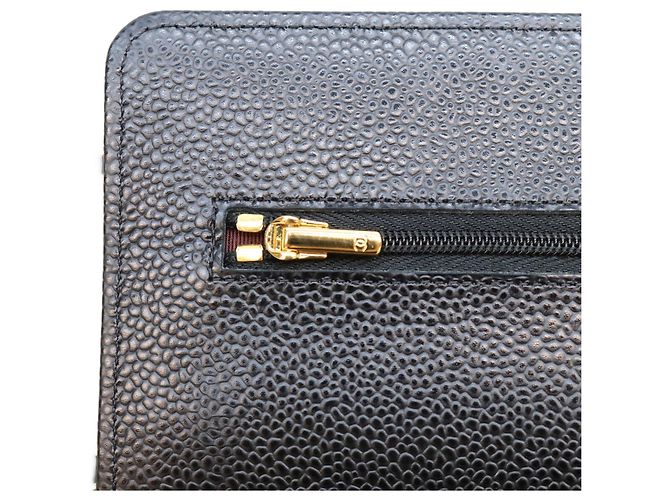 Borsa a tracolla portafoglio Chanel Classic Caviar nera senza logo Nero - vista 10