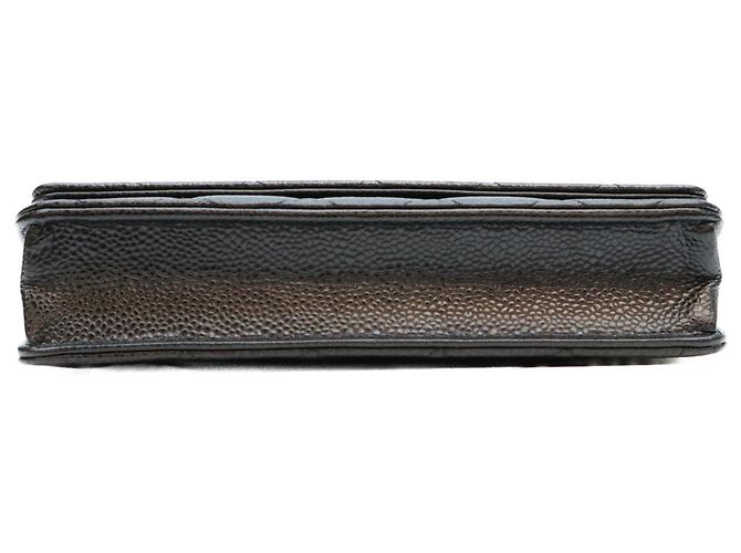 Borsa a tracolla portafoglio Chanel Classic Caviar nera senza logo Nero - vista 5