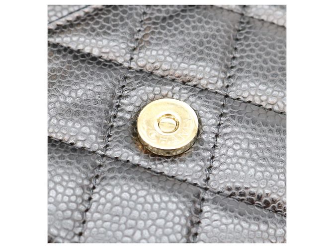 Borsa a tracolla portafoglio Chanel Classic Caviar nera senza logo Nero - vista 9