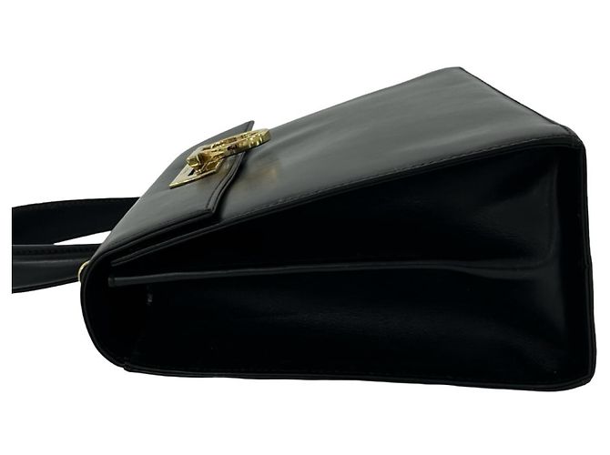 Salvatore Ferragamo Lederhandtasche mit Gancini-Hardware Schwarz - Ansicht 5