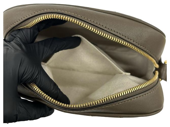 Borsa a tracolla e pochette in pelle GUCCI Blondie con G intrecciate e nappina Marrone - vista 10