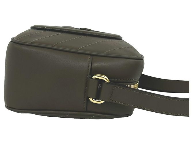 Borsa a tracolla e pochette in pelle GUCCI Blondie con G intrecciate e nappina Marrone - vista 6