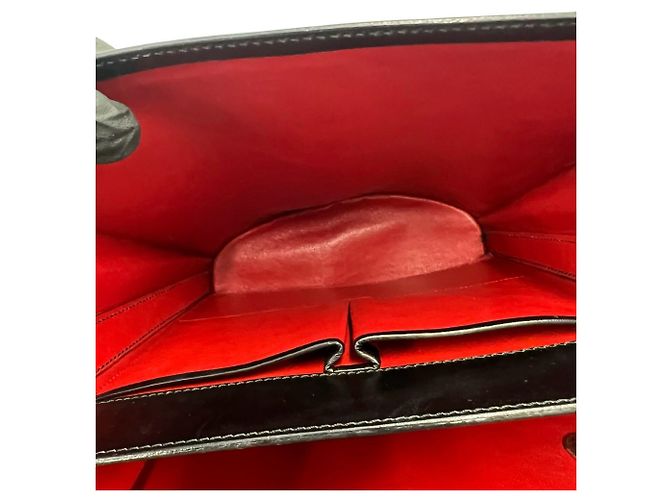 Céline Bolsa de Ombro Celine Vintage em couro de bezerro preto - vista 9