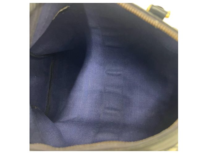 Gucci Vintage Sherry Line GG Pattern Mini Boston Bag Rot Marineblau - Ansicht 9