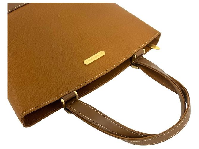 Borsa Tote in pelle Burberry Vintage Logo Hardware Nova Check Pattern Marrone - vista 4
