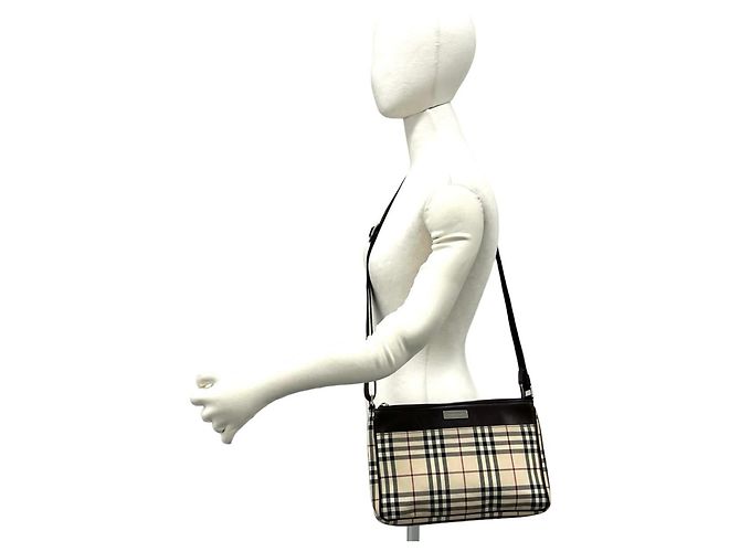 Bolsa de Ombro Burberry Nova Check Marrom Bege - vista 2