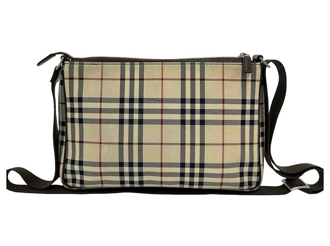 Bolsa de Ombro Burberry Nova Check Marrom Bege - vista 3