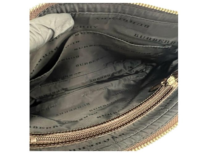 Bolsa de Ombro Burberry Nova Check Marrom Bege - vista 9