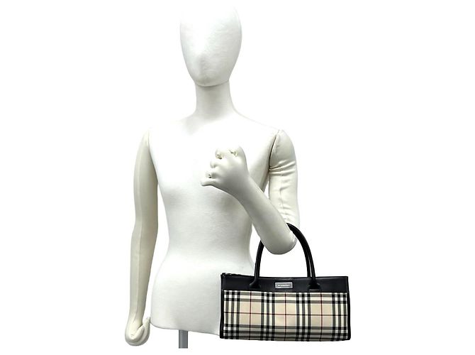 Burberry Nova Check Handtasche aus Canvas und Leder Braun Beige - Ansicht 2